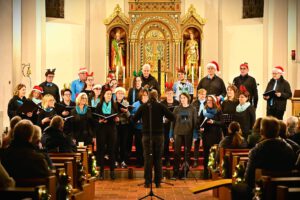 Adventsfenster Blue Notes